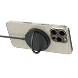 mophie Qi2 Magnetic Charger Smartphone Sort USB Trådløs opladning Hurtig opladning Indendørs