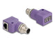 DeLOCK 60679 kabel kønsskifter M12 RJ45 Violet