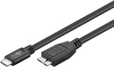 Goobay 67996 USB-kabel USB 3.2 Gen 1 (3.1 Gen 1) 1 m Micro-USB B USB C 5 Gbit/sek. Sort