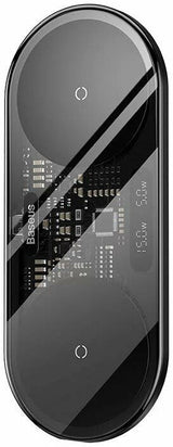 Baseus 2In1 20W Digital Led Display Hovedtelefoner, Headset, Smartphone Sort USB Trådløs opladning Indendørs