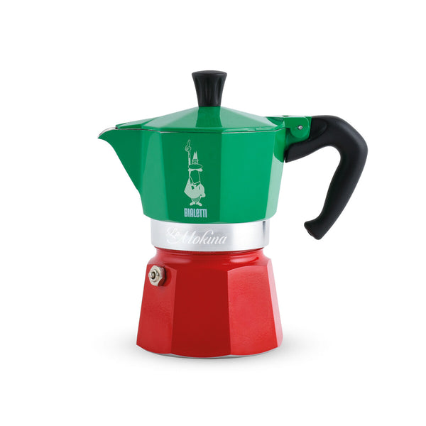 Bialetti 0005650 manuel kaffemaskine Moka gryde Grøn, Rød, Sølv