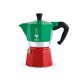 Bialetti 0005650 manuel kaffemaskine Moka gryde Grøn, Rød, Sølv