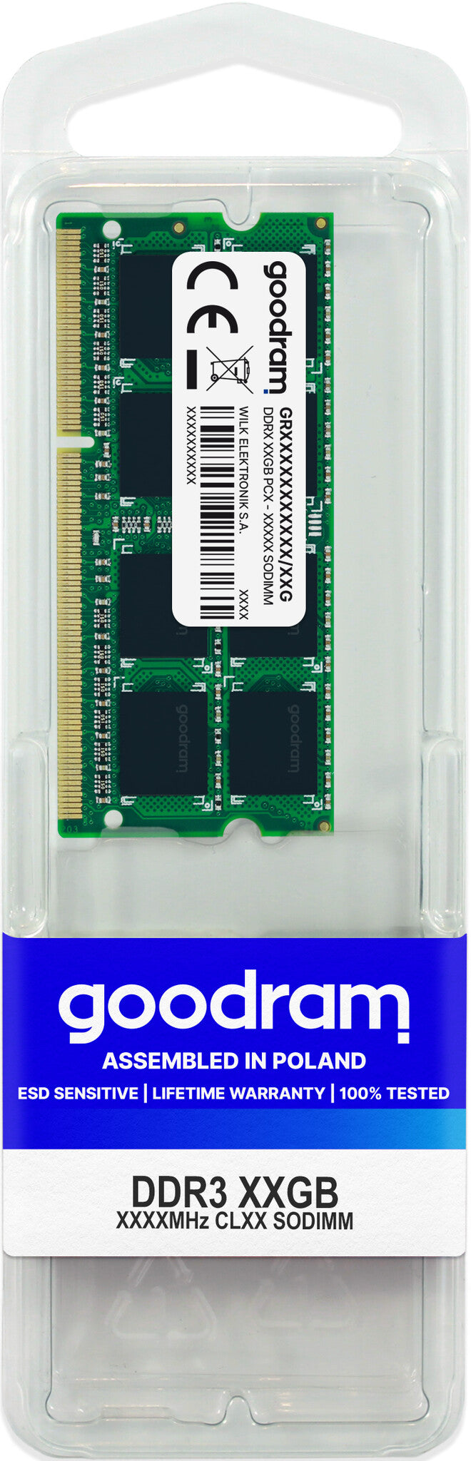 Goodram GR1600S3V64L11S/4G hukommelsesmodul 4 GB 1 x 4 GB DDR3 204-pin SO-DIMM