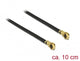DeLOCK 89642 koaxial kabel 1.13 0,1 m MHF IV/ HSC MXHP32 Sort, Guld