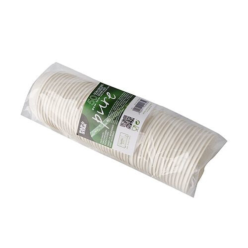 Papstar 87934 koplåg Hvid 50 stk Sukkerrør