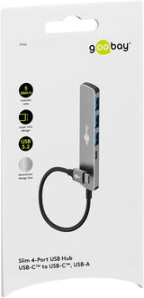 Goobay 79158 interface hub USB Type-C 5000 Mbit/s Grå