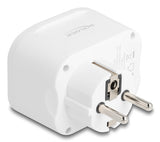 DeLOCK 11498 strømstik adapter Type E/F hybrid Type F Hvid