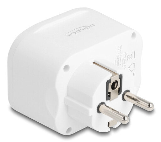 DeLOCK 11498 strømstik adapter Type E/F hybrid Type F Hvid