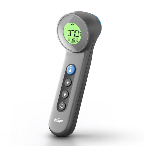 Braun BNT 400 BK Termometer med fjernregistrering Grå Pande Knapper