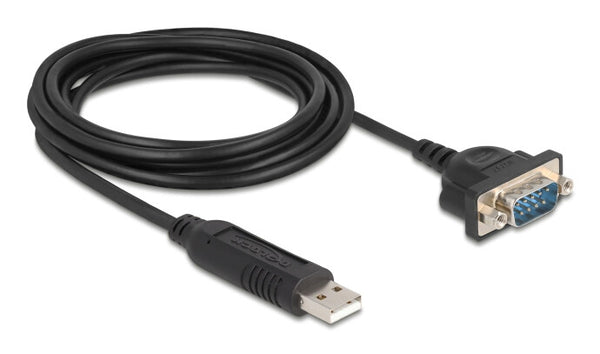 DeLOCK 67321 serielkabel Sort 1,8 m USB Type-A RS-232