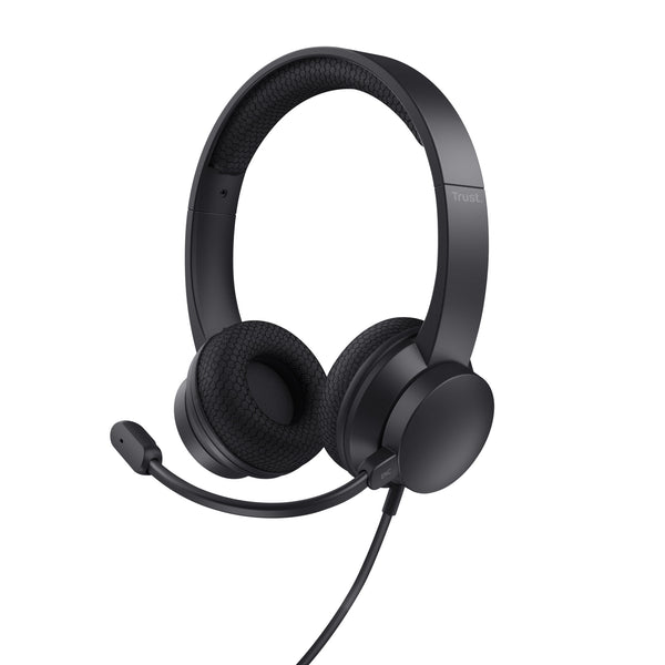 Trust Ayda Headset Ledningsført Opkald/musik USB Type-A Sort