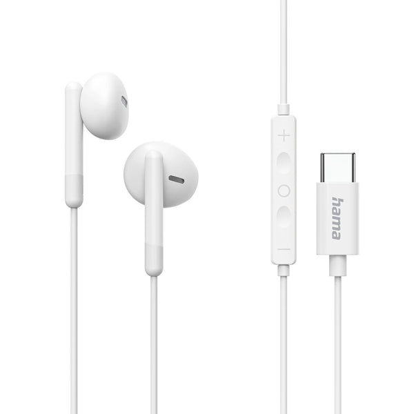Hama Classy Headset Ledningsført I ørerne Opkald/musik USB Type-C Hvid