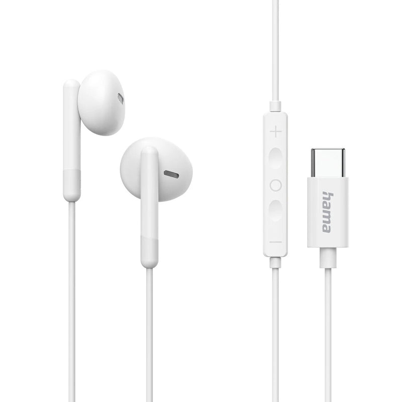 Hama Classy Headset Ledningsført I ørerne Opkald/musik USB Type-C Hvid