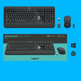 Logitech 920-008685 tastatur Mus inkluderet Universel RF trådløst QWERTY US International Sort