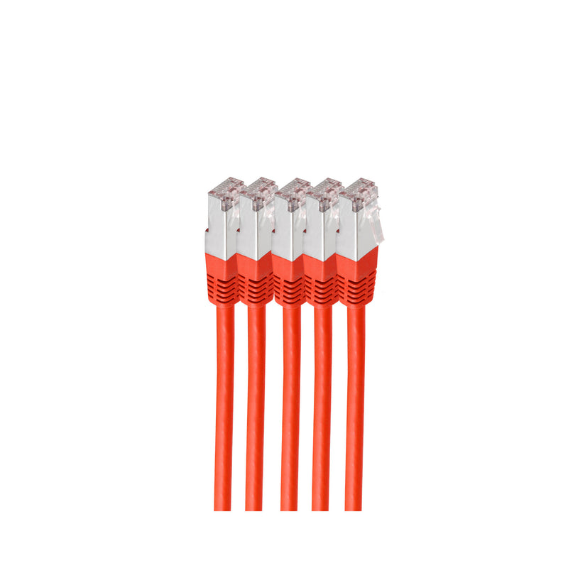 shiverpeaks BS75711-HR-SET5 netværkskabel Rød 1 m Cat6 S/FTP (S-STP) Rund