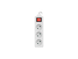Lanberg PS1-03E-0300-W stikdåse 3 m 3 AC stikkontakt(er) Indendørs Hvid
