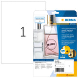 HERMA 8020 print etiket Transparent Selvklæbende printeretiket