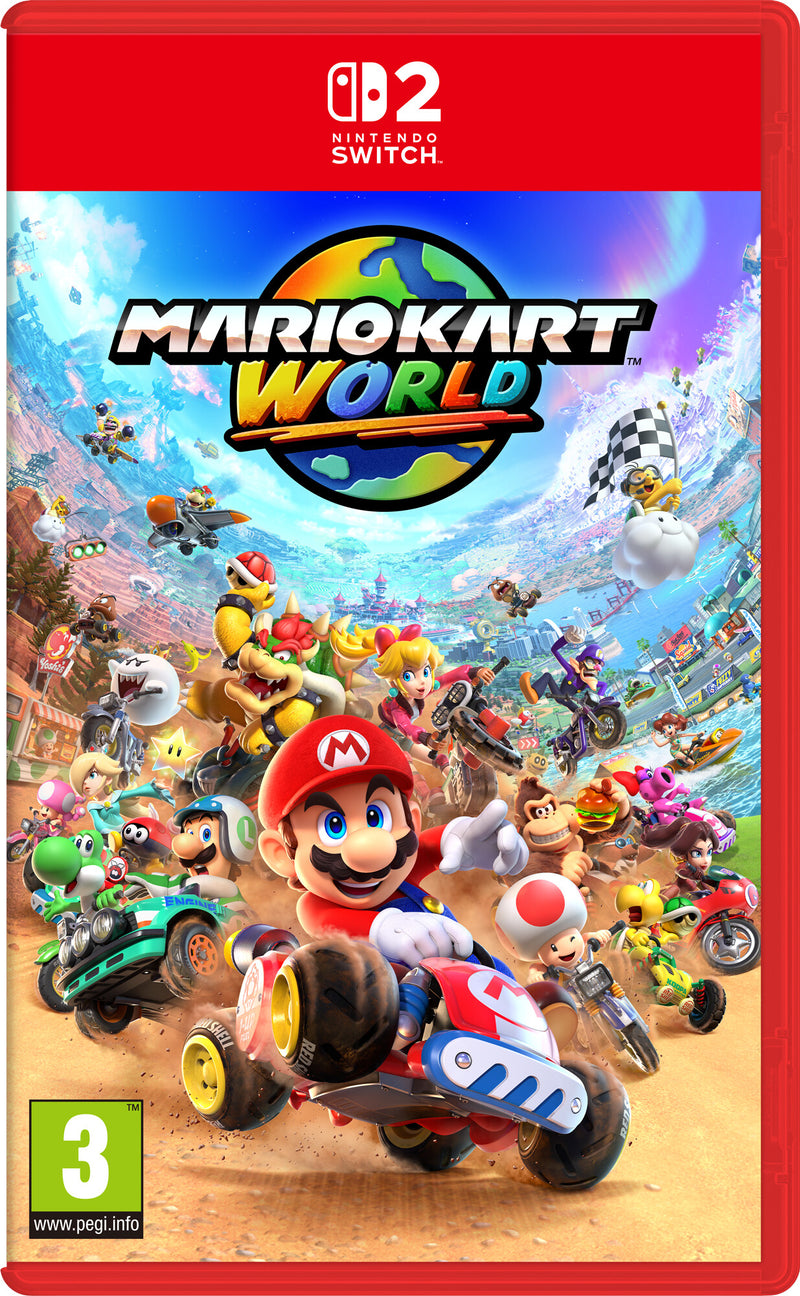 Nintendo Mario Kart World Switch 2 Standard Forenklet kinesisk, Traditionelt kinesisk, Tysk, Hollandsk, Engelsk, Spansk, Fransk, Italiensk, Japansk, Koreansk, Portugisisk, Russisk Nintendo Switch 2