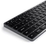 Satechi SLIM X3 tastatur Hjem Bluetooth QWERTZ Tysk Sort, Grå
