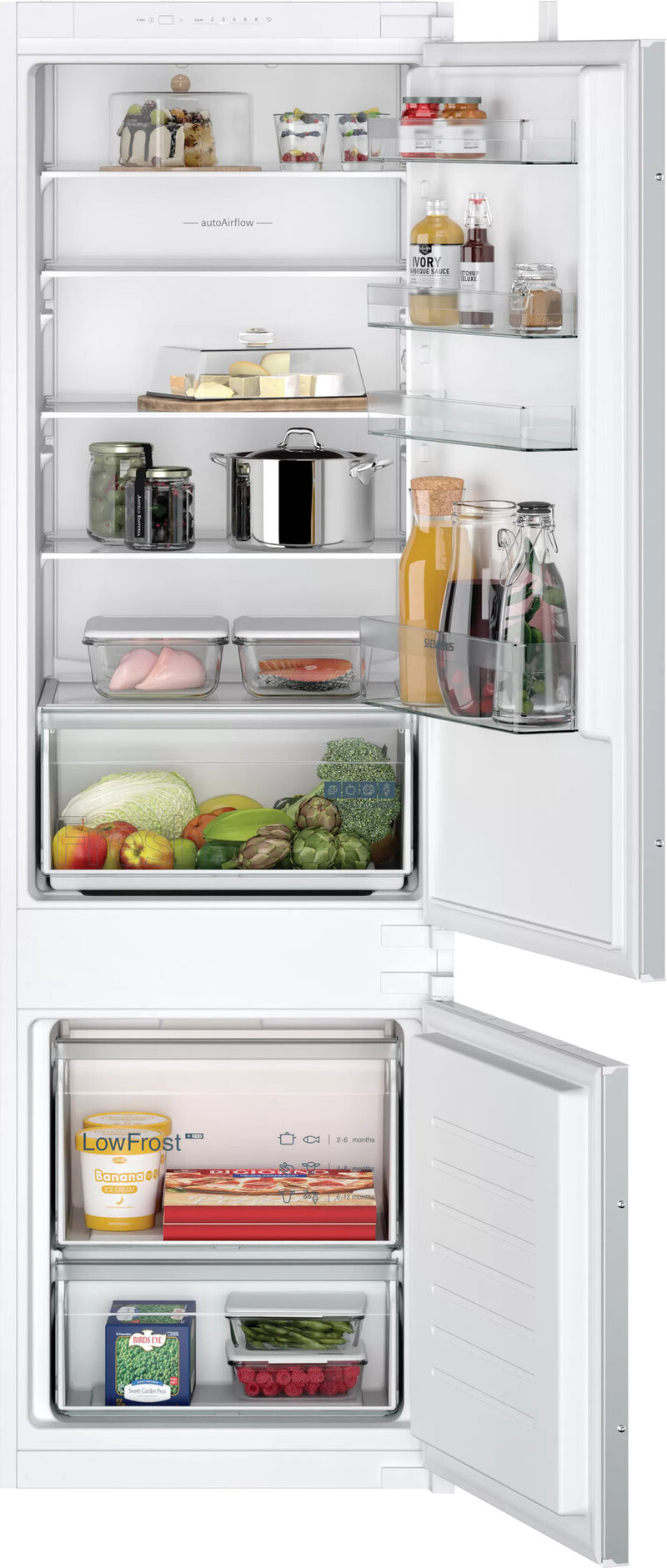 Siemens iQ100 KI87VNSE0 køle-/fryseskab Indbygget 270 L Hvid