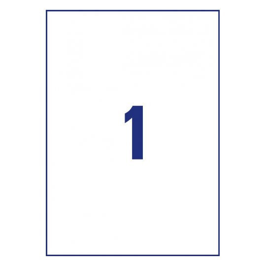 Avery L4775-8 print etiket Hvid Selvklæbende printeretiket