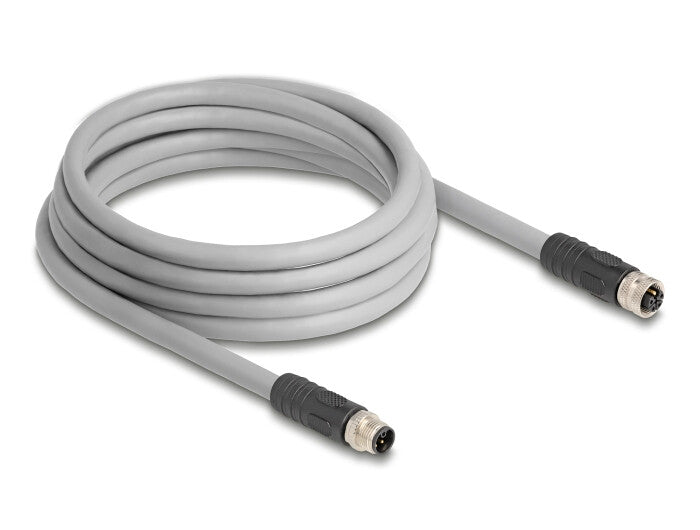 DeLOCK 80540 sensor- & aktuatorkabel 3 m RST M12 Grå