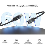 UNITEK PD 60W USB-C 2M USB-kabel USB 2.0 USB C 0,48 Gbit/sek. Sort