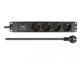 DeLOCK 66818 overspændingsbeskytter Sort 4 AC stikkontakt(er) 220 - 250 V 1,5 m