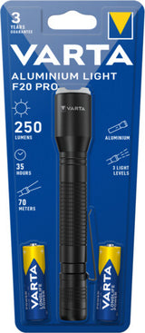 Varta Aluminium Light F20 Pro Hånd lommelygte LED