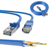 Extralink EX.6556 netværkskabel Blå 1 m Cat6a SF/UTP (S-FTP) Rund