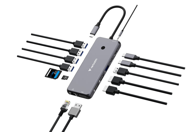 Verbatim CMH-14 USB Type-C 5000 Mbit/s Sølv