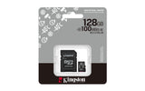 Kingston Technology 128GB microSDXC Industrial C10 A1 pSLC kort + SD-adapter
