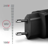 Axagon ACU-PQ30 Ladegerät QC3.0, 4.0/AFC/FCP/PPS/Apple+ PD USB-C, 30W - schwarz - Kompaktes Ladegerät - 1x USB-C und 1x USB-A Mobiltelefon, Smartphone, SmartWatch, Tablet, Universel Sort Vekselstrøm Hurtig opladning Indendørs