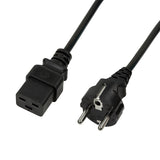 2Direct CP152 el-ledning Sort 2 m CEE 7/7 IEC C19