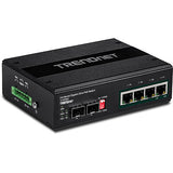 Trendnet TI-UPG62 netværksswitch Ikke administreret L2 Gigabit Ethernet (10/100/1000) Strøm over Ethernet (PoE) Sort