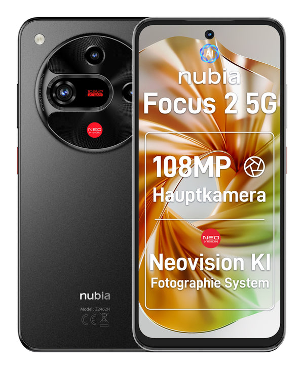 Nubia Focus 2 5G 17 cm (6.7") Dual SIM USB Type-C 8 GB 256 GB 5000 mAh Sort