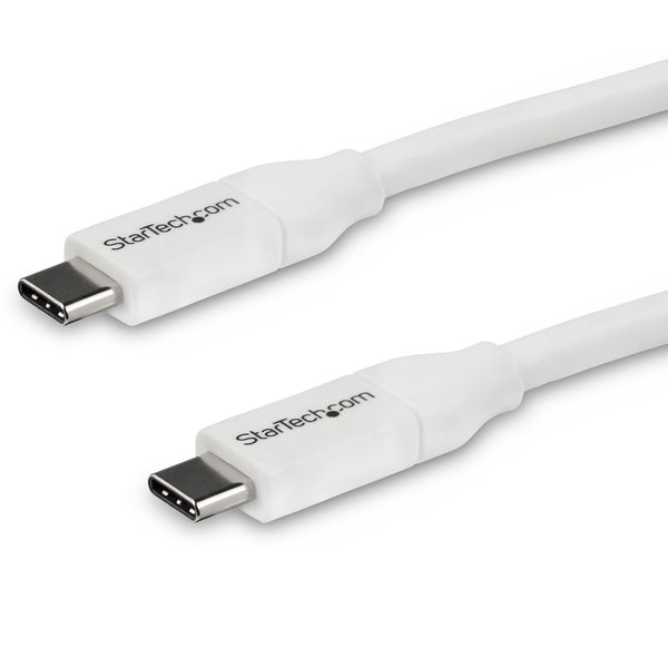 StarTech.com USB2C5C4MW USB-kabel USB 3.2 Gen 1 (3.1 Gen 1) 4 m USB C 0,48 Gbit/sek. 100 W Hvid