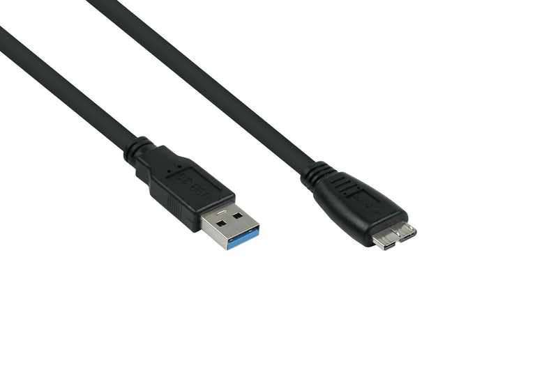 Kabelmeister UK30P-AMB-010S USB-kabel USB 3.2 Gen 1 (3.1 Gen 1) 1 m USB A Micro-USB B 5 Gbit/sek. Sort