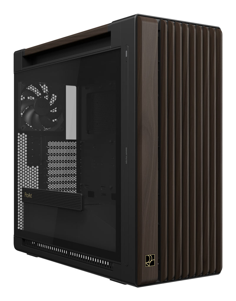 ASUS ProArt PA602 Wood Edition Modern Black - Tempered Glass Panel Midi Tower Sort, Træ