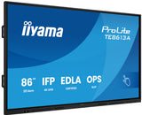 iiyama TE8613A-B2AG skilte display Kiosk design 2,17 m (85.6") Wi-Fi 500 cd/m² 4K Ultra HD Sort Berøringsskærm Indbygget processer Android 24/7