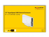 DeLOCK 42623 drevkabinet HDD/SSD kabinet Transparent 2.5/3.5"
