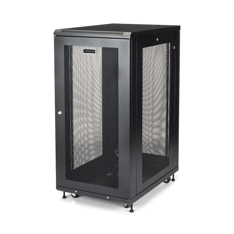 StarTech.com RK2433BKM stativ 24U Fritstående reol Sort