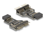DeLOCK 60045 kabel kønsskifter 9 pin USB 2.0 2 x 9 pin pin header Sort