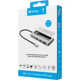 Sandberg 136-82 dockingstation Ledningsført USB 3.2 Gen 2 (3.1 Gen 2) Type-C Grå