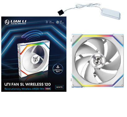 Lian Li UNI FAN SL Wireless 120 Computerkabinet Ventilator 12 cm Hvid 1 stk