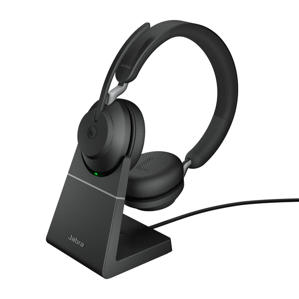 Jabra Evolve2 65 Headset Trådløs Kontor/Callcenter USB Type-C Bluetooth Opladningsstativ Sort