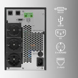 Qoltec 52281 UPS-enhed Dobbeltkonvertering (online) 2 kVA 2000 W 3 AC stikkontakt(er)