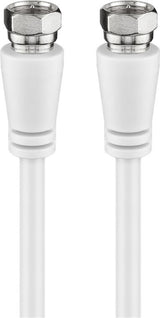 Goobay 58819 koaxial kabel 10 m F-type Hvid