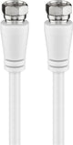 Goobay 66620 koaxial kabel 1 m F-type Hvid