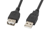 Lanberg CA-USBE-10CC-0030-BK USB-kabel USB 2.0 3 m USB A 0,48 Gbit/sek. Sort